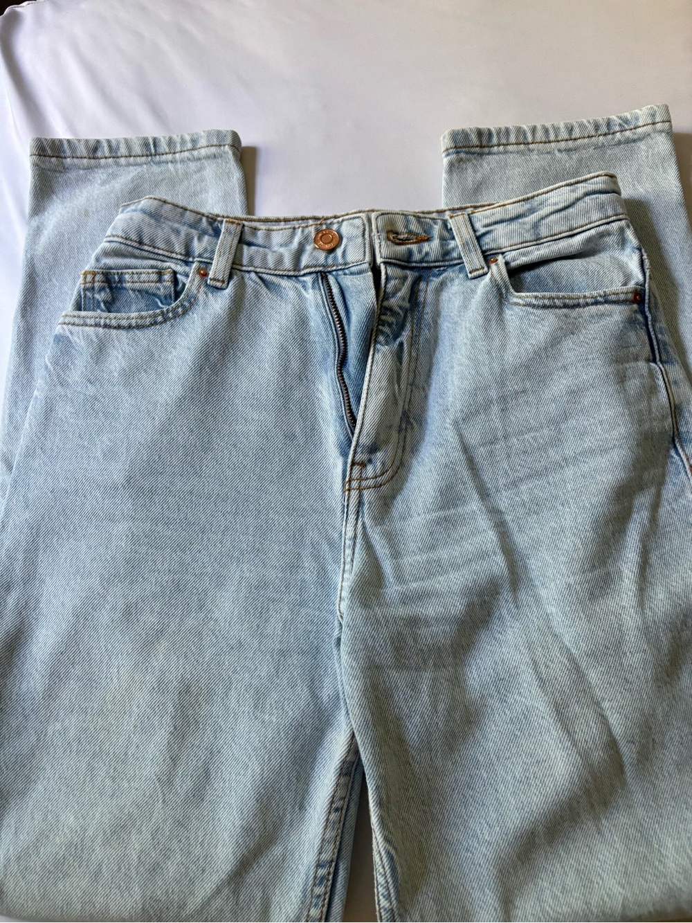 Zara Light Wash Straight Leg Jeans